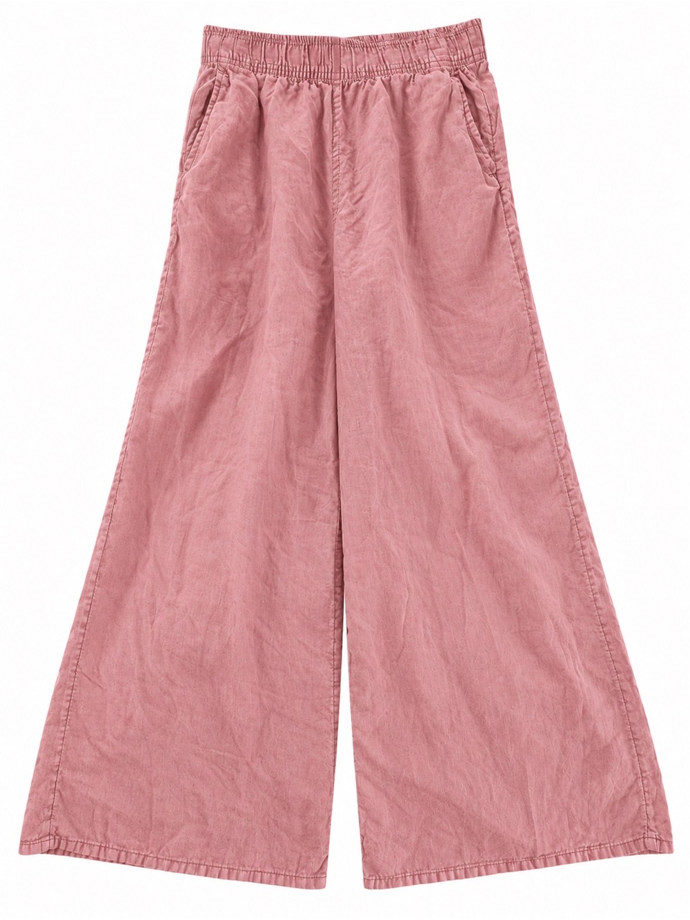 SIGRID Olsen Wide Leg Linen Pants mauve size M - Picture 4 of 9